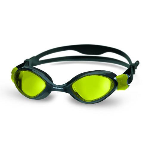 HEAD Tiger Mid LSR Schwimmbrille schwarz mit gelben Gläsern